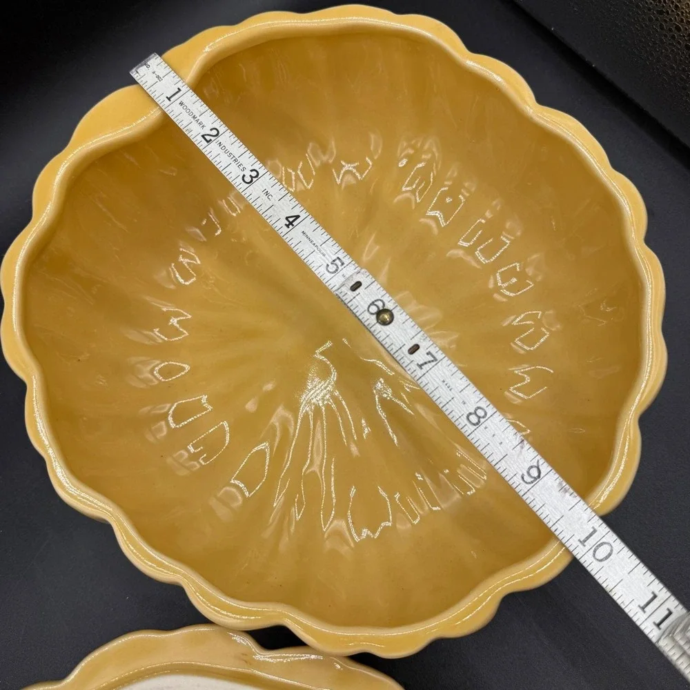 Williams Sonoma Large Pumpkin Soup Tureen Lidded Bowl Harvest Yellow Ceramic